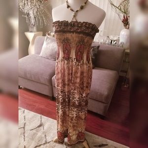 Tribal Halter Maxi Dress by Chelsey